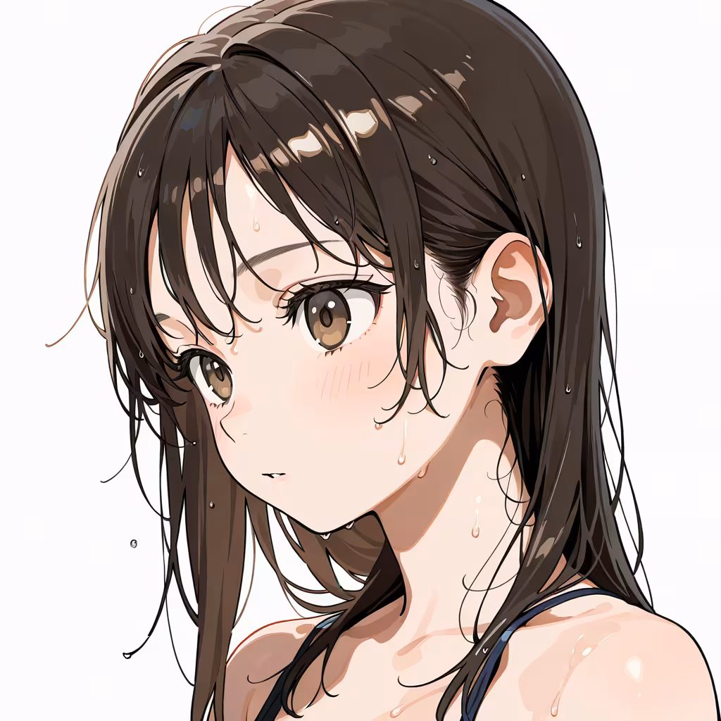 濡れ髪の作例