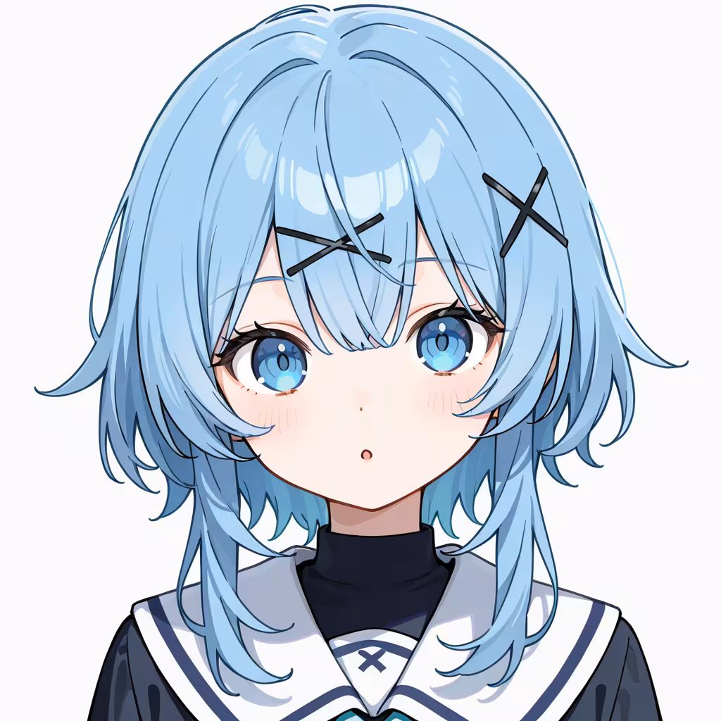X型髪飾りの作例