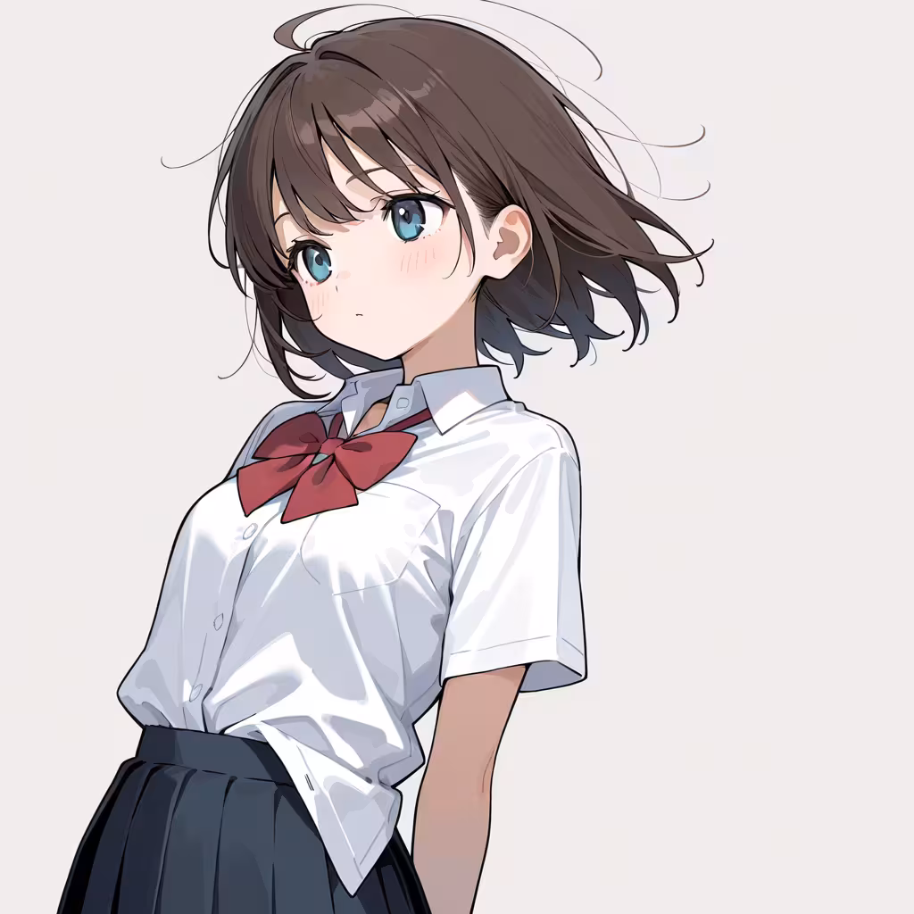 シャツを一部入れるの作例