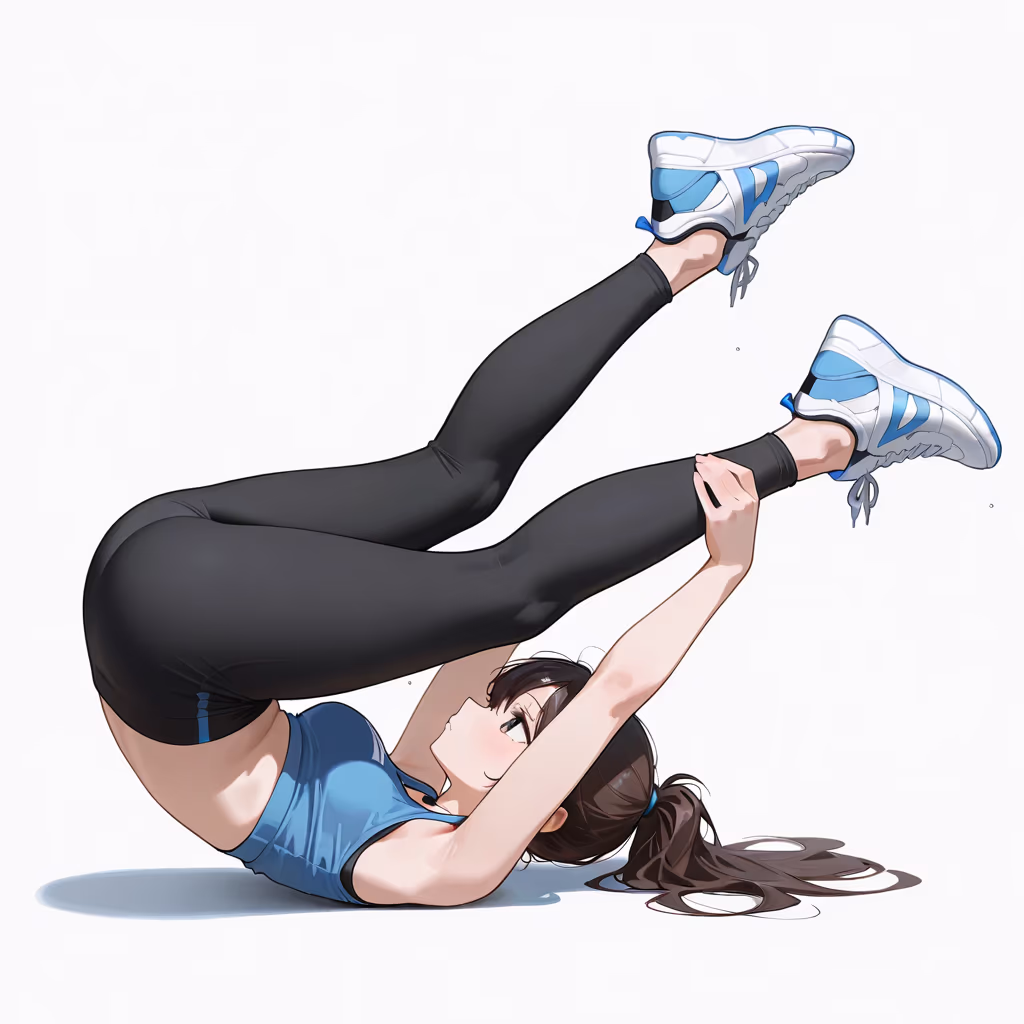 両足上げの作例