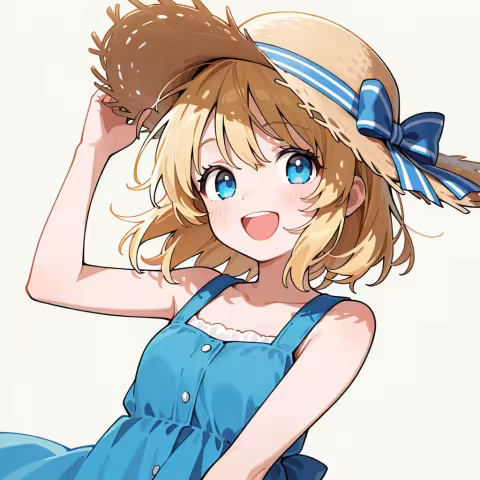 hand on headwear