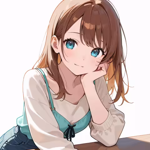 hand on own cheek