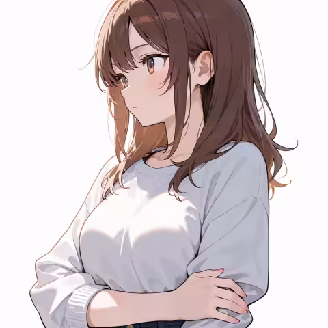 hand on own arm