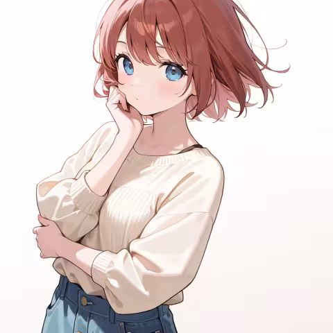 hand on own elbow