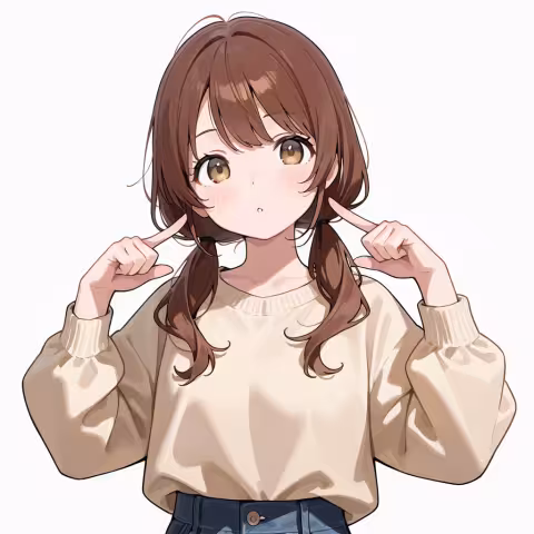 pointing at self
