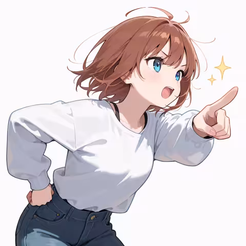 pointing forward