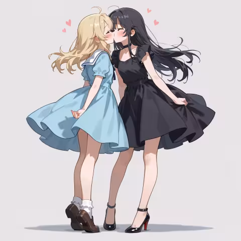 tiptoe kiss
