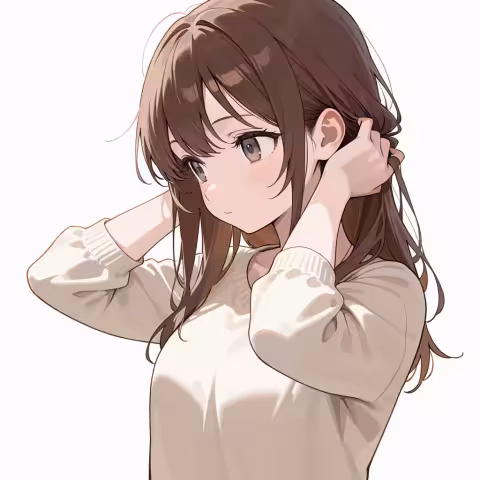 hands in hair