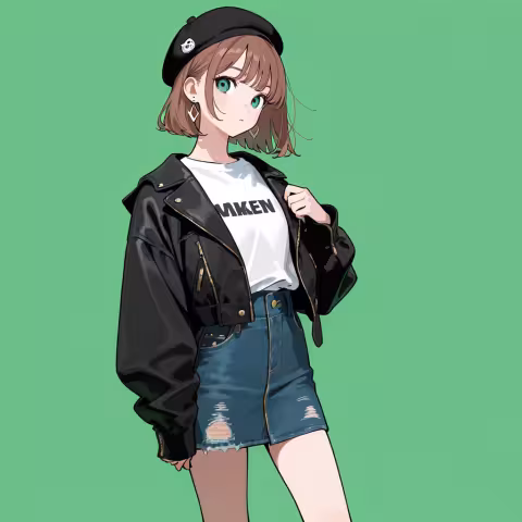 green background