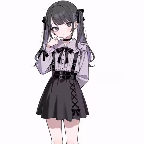 black suspender skirt