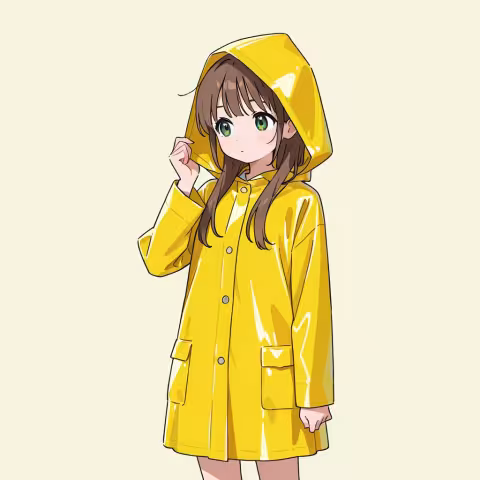 yellow raincoat