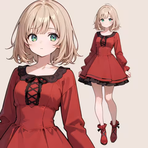 red dress