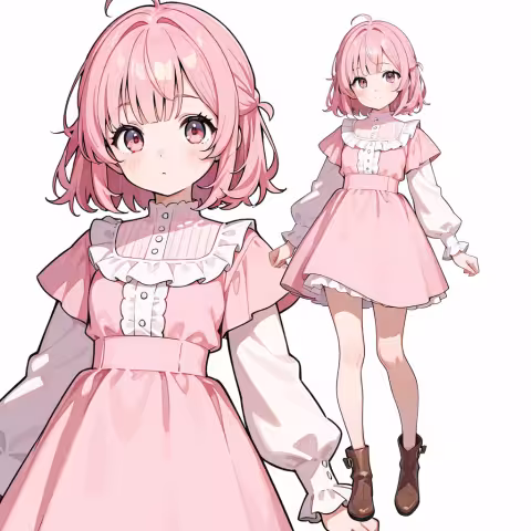 pink dress
