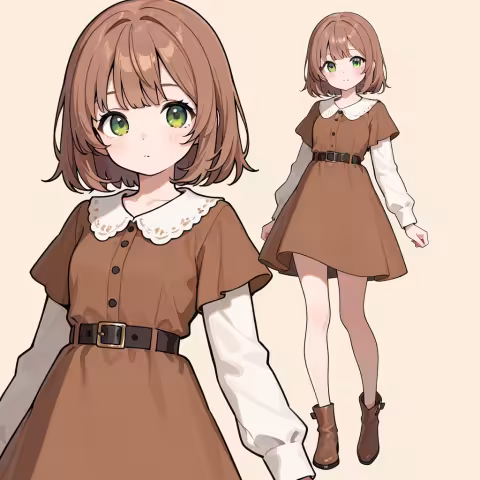 brown dress
