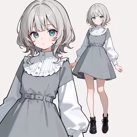 grey dress