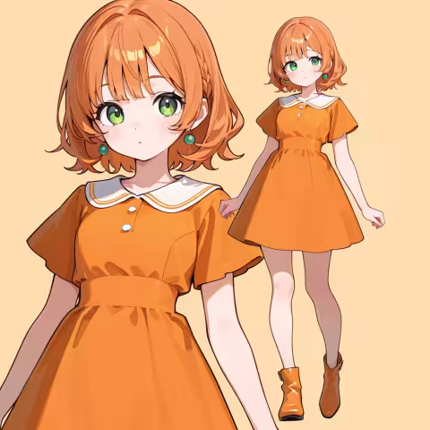 orange dress