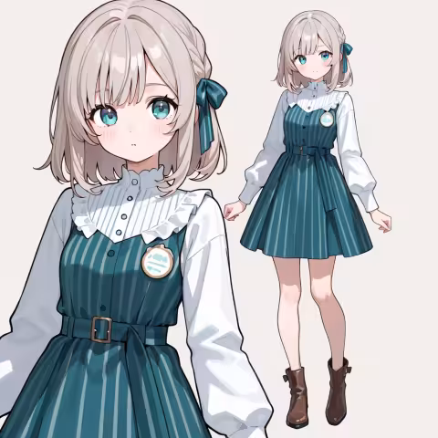 vertical-striped dress