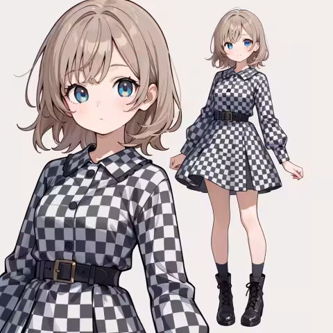 checkered dress