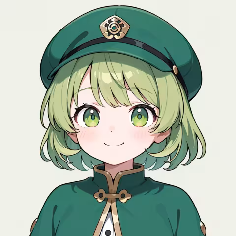 green hat