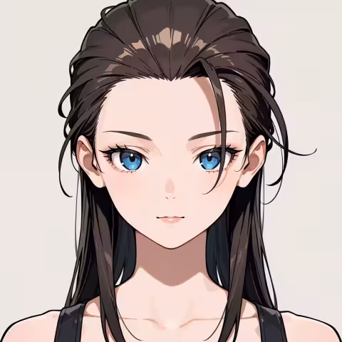hair slicked back