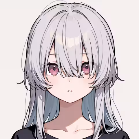 hair over both eyes