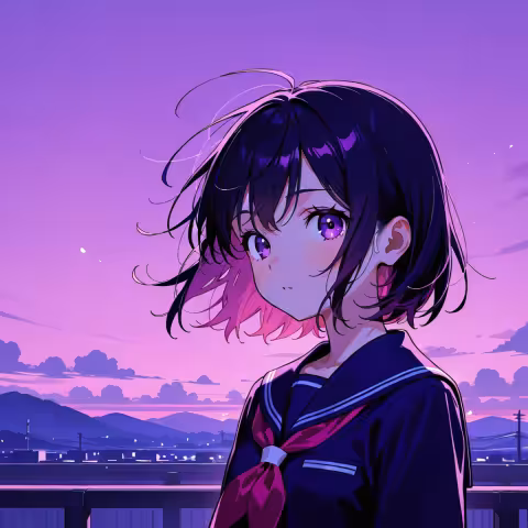purple sky