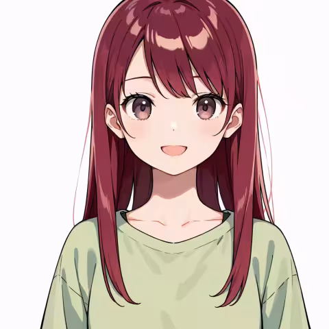 dark red hair