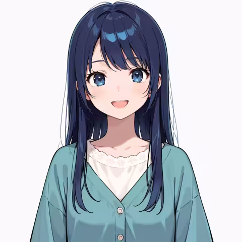 dark blue hair