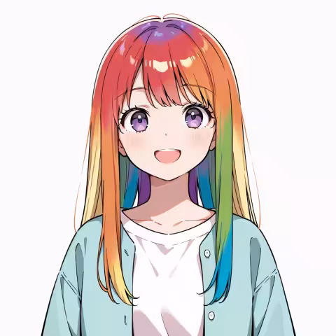 rainbow hair