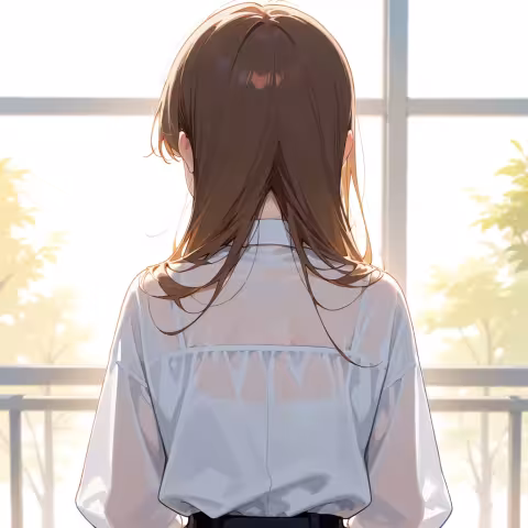 facing away