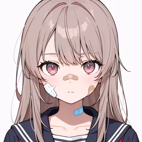 bandaid on face