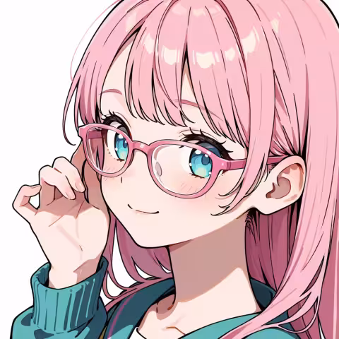 pink-framed eyewear