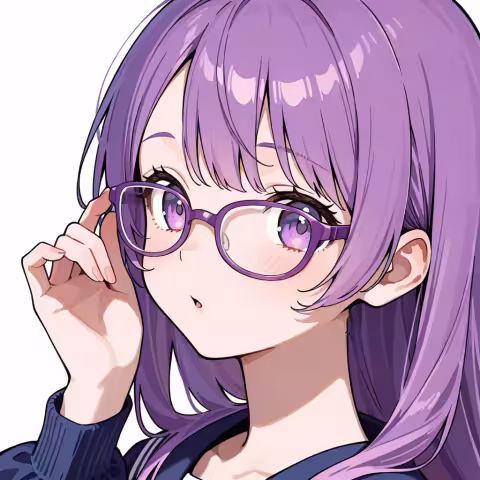 purple-framed eyewear