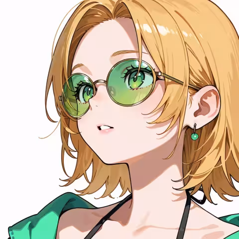 green-tinted eyewear
