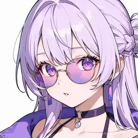 purple-tinted eyewear
