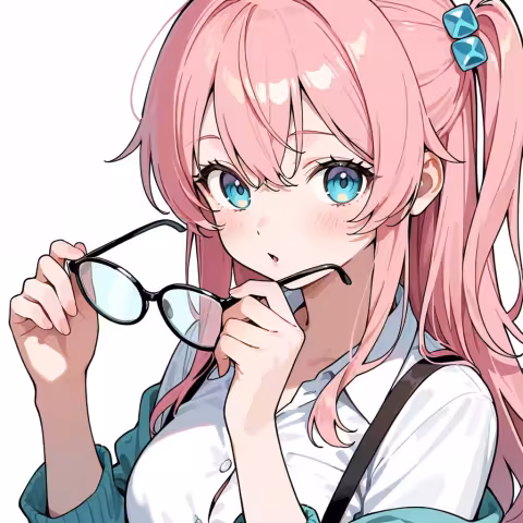 holding removed eyewear
