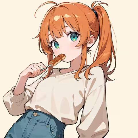 food in mouth