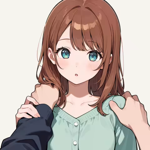 hand on another's shoulder