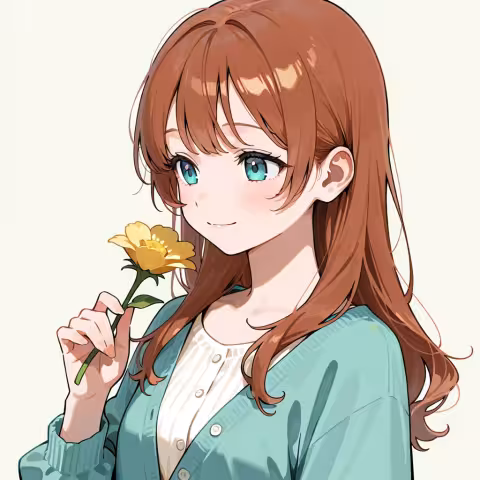 holding flower