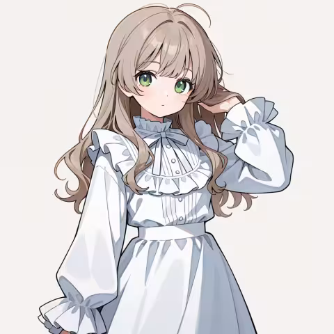frilled sleeves