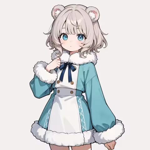 fur-trimmed sleeves