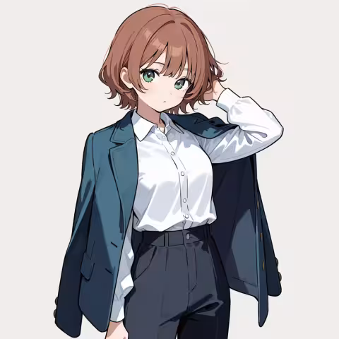 jacket on shoulders