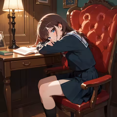 on chair