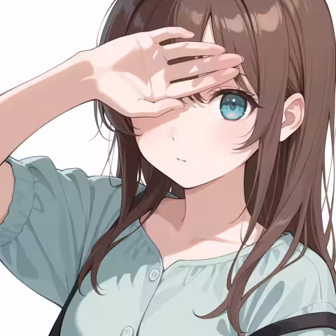 covering one eye