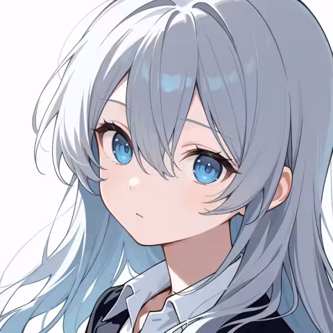 long hair between eyes