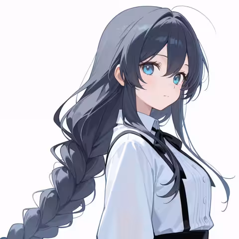 low-braided long hair