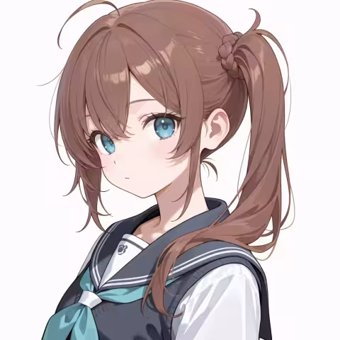 side ponytail with braided base