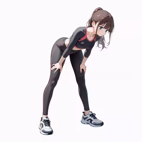 hands on own thighs